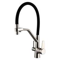 TB-KQ306N Tengbo double-handle brush nickle pull faucet water filter kitchen