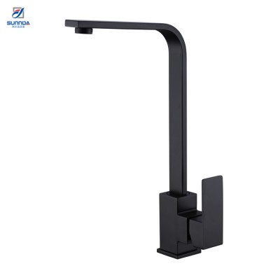 Modern Design Stainless Steel Black Sanitary Ware Cold Water Single Handle Kitchen Faucet Sink Water Tap